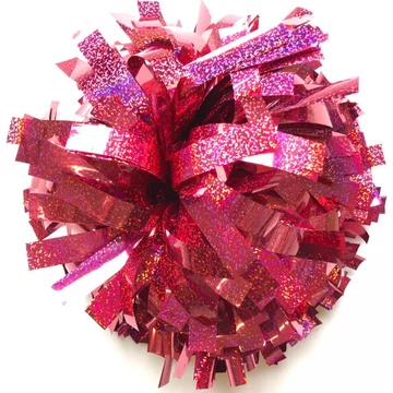 Hologrammos pom-pon - 6' méret - Rózsaszín